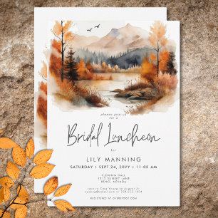 Invitation Déjeuner nuptial Rustic Fall Mountain