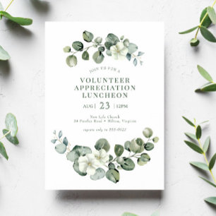 Invitation Déjeuner vert Personnel Bénévoles Appréciation