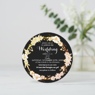 Invitation d'élégance en or noir