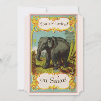 Invitation d'éléphant blanc personnalisée des anné