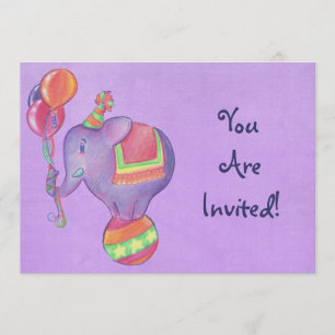 Invitation d'éléphant de partie