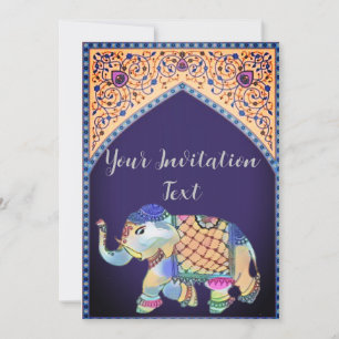 Invitation d'éléphant Mehndi