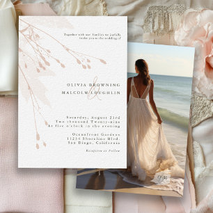 Invitation Délicat aquarelle Botanique Floral Mariage Photo