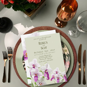 Invitation Délicat Mariage de l'orchidée