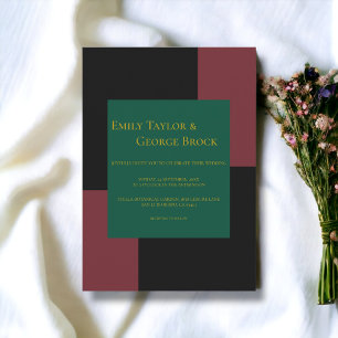 Invitation Delicate Chic Retro Colorful Mariage