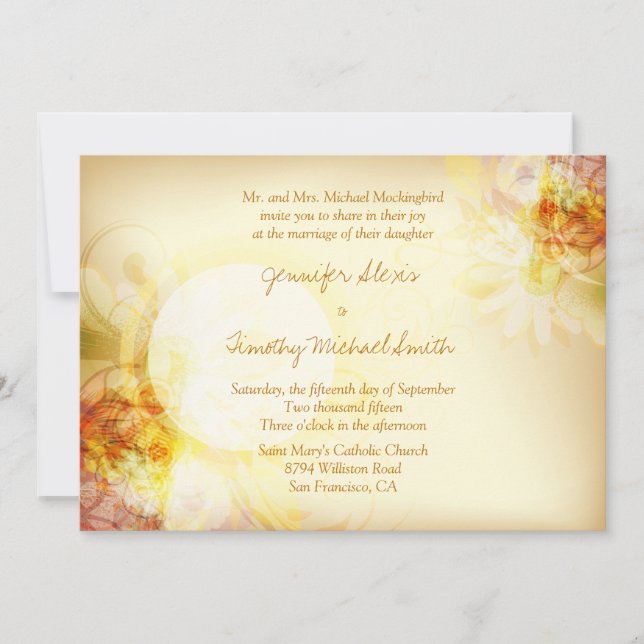 Invitation Délicatesse des couleurs printanières tourbillonna (Devant)