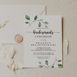 Invitation Délice Eucalyptus Bridesmaids Luncheon Douche