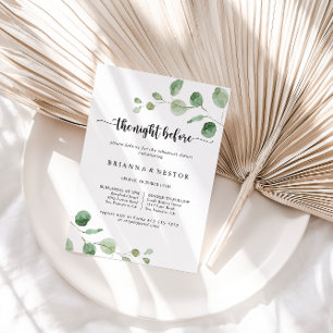 Invitation Délice Eucalyptus Soirée Avant Le Dîner De Répétit