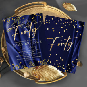 Invitation Délicieuse Marine 40e Quarante Anniversaire