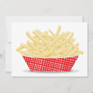 Invitation Délicieux frites français Retro Restauration rapid