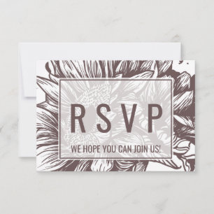 Invitation Demande Brown de Chanson de tournesol RSVP