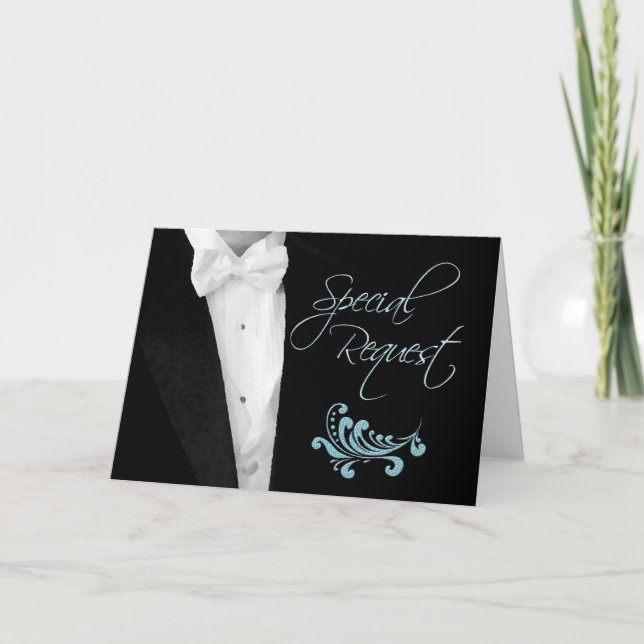 Invitation Demande d'agent Mariage Best Man (Devant)