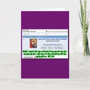 Invitation Demande d'ami Jésus