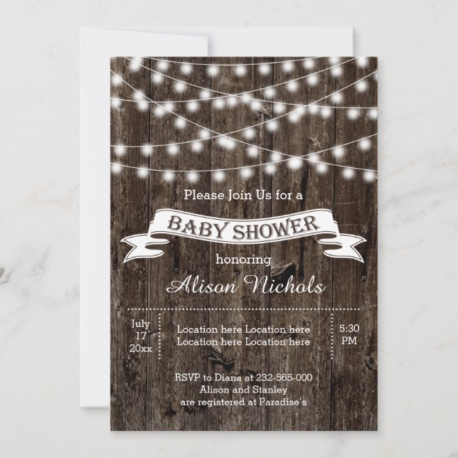 Invitation Demande de baby shower (Devant)