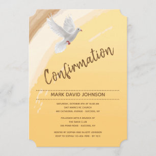 Invitation Demande de confirmation de la colombe d'aquarelle