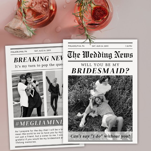 Invitation Demande de demoiselle d'honneur de mariage dans un (Créateur téléchargé)