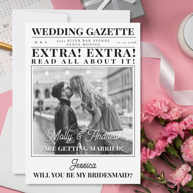 Invitation Demande de Demoiselle d'Honneur Personnalisée avec (Créateur téléchargé)