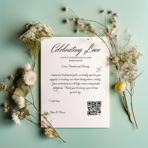 Invitation Demande de fonds de voyage Code Qr Fonds de lune d