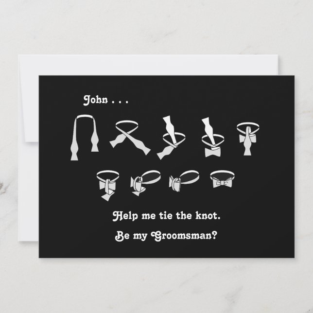 Invitation Demande de garçon d'honneur en nœud papillon (Devant)