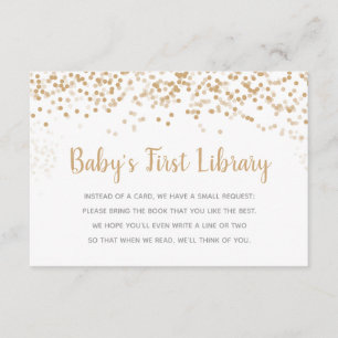 Invitation Demande de livre de la bibliothèque du bébé de