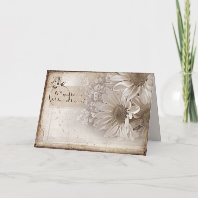 Invitation Demande de Matrone d'Honneur (Devant)