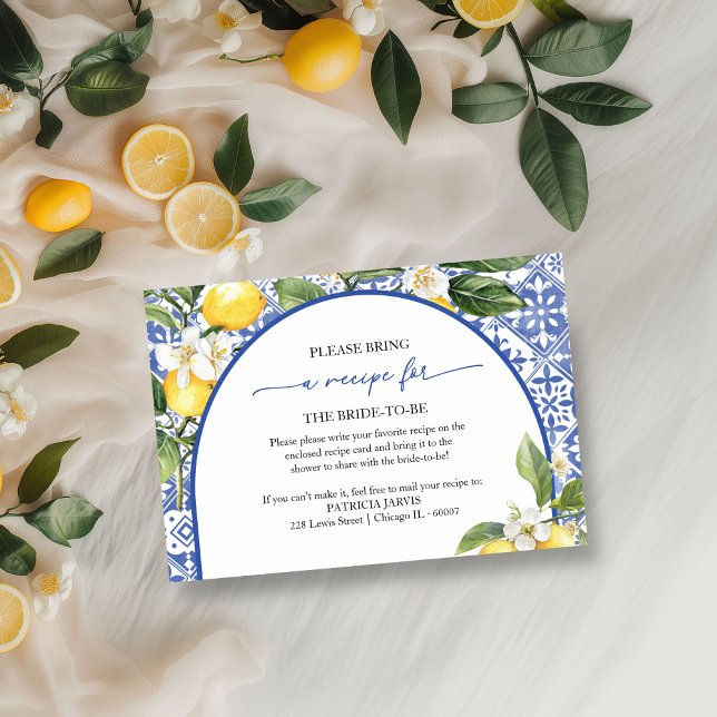 Invitation Demande de recette de douche nuptiale méditerranée (Créateur téléchargé)