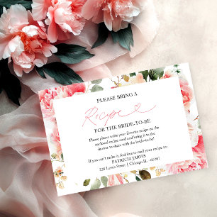 Invitation Demande de recette de Fête des mariées florale