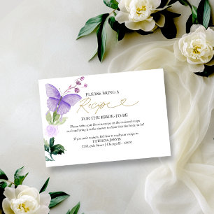 Invitation Demande de recette pour la douche de mariée Papill