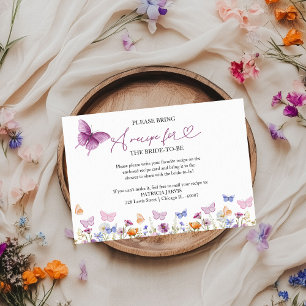 Invitation Demande de recette pour la fête de mariage papillo