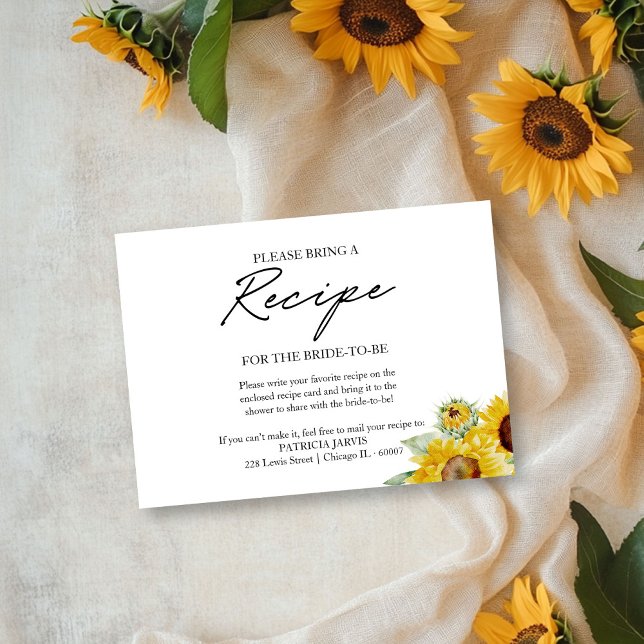 Invitation Demande de recette pour une baby shower rustique c (Créateur téléchargé)