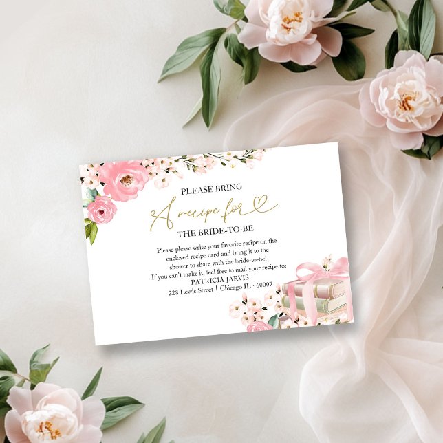 Invitation Demande de recette pour une fête prénuptiale de A  (Créateur téléchargé)