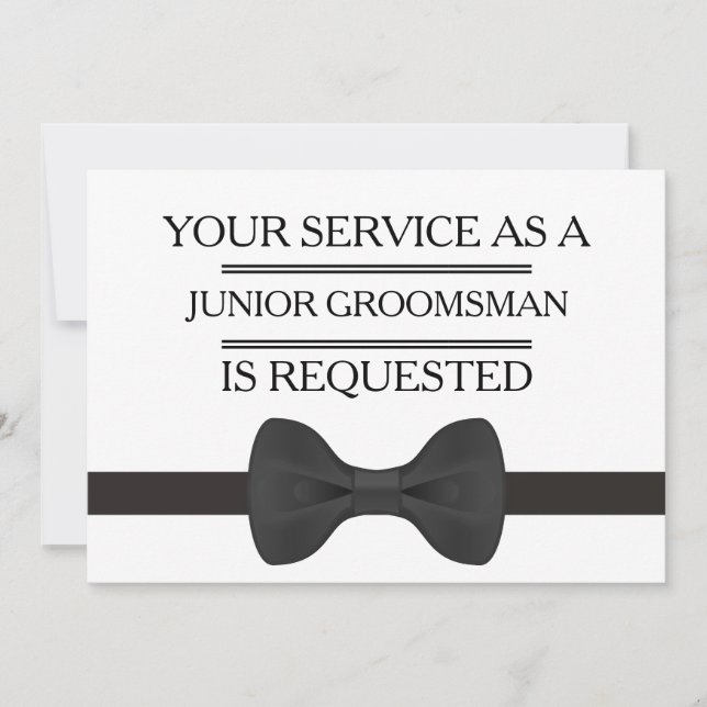 Invitation Demande de service de garçon d'honneur (Devant)