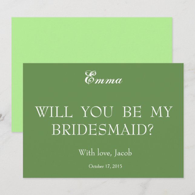 Invitation Demande de témoin de mariage (Devant / Derrière)