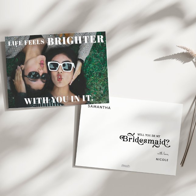 Invitation Demande de témoin de mariage avec photo  (Créateur téléchargé)