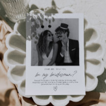 Demande de témoin de mariage écrite à la main avec