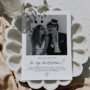 Invitation Demande de témoin de mariage écrite à la main avec