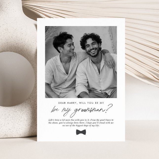 Invitation Demande de Témoin de Mariage Manuscrite (Zazzle Will You Be My Groomsman Handwritten Proposal Invitation)