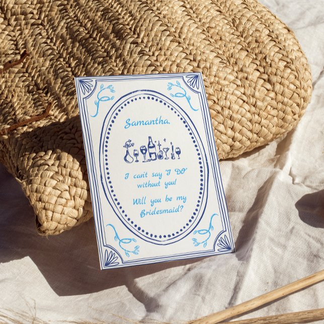 Invitation Demande de témoin funky et fantaisiste manuscrite (Créateur téléchargé)