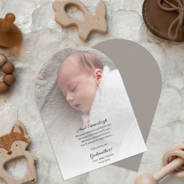 Invitation Demande pour être ma marraine Photo de rêve (Créateur téléchargé)