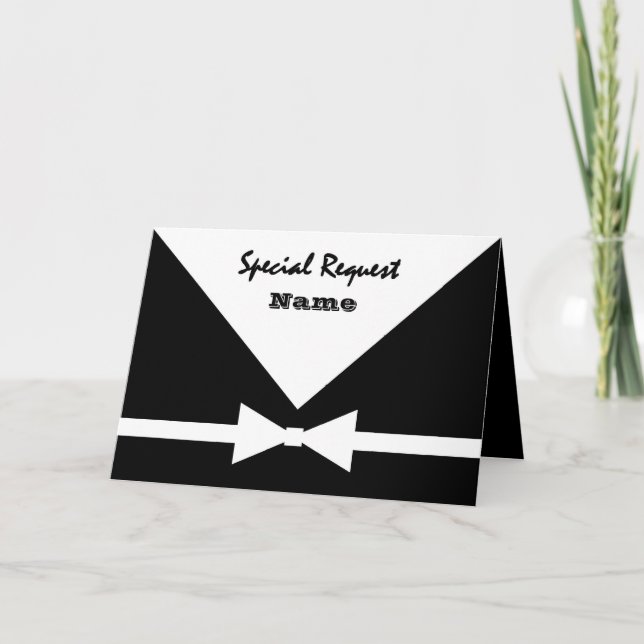 Invitation Demande spéciale pour un membre de la noce TOUT RÔ (Devant)