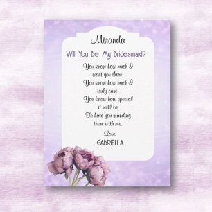 Invitation Demande témoin de mariage élégante et bohème !