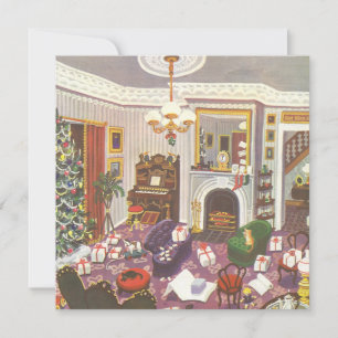 Invitation d'emballage de cadeaux de Noël vintage