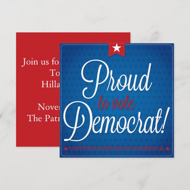 Invitation Démocrate (Devant / Derrière)