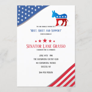 Invitation Democratic de collecteur de fonds