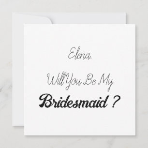 Invitation Demoiselle d'honneur de mariage 2024 Proposition s