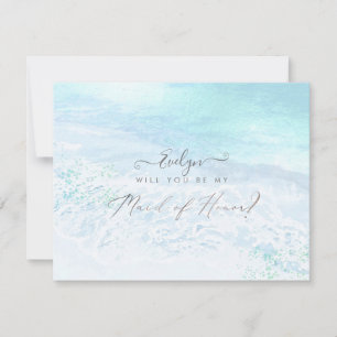 Invitation Demoiselle d'honneur de PixDezines sur le rivage a