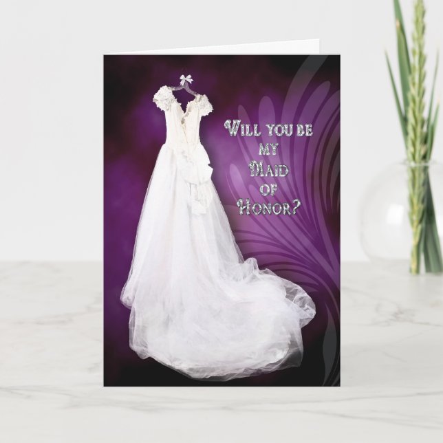 INVITATION DEMOISELLE D'HONNEUR - DEMANDE DE PARTICIPATION À  (Devant)