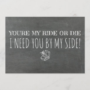 Invitation Demoiselle d'honneur/domestique drôles de