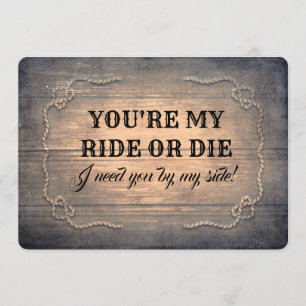 Invitation Demoiselle d'honneur/domestique rustiques drôles