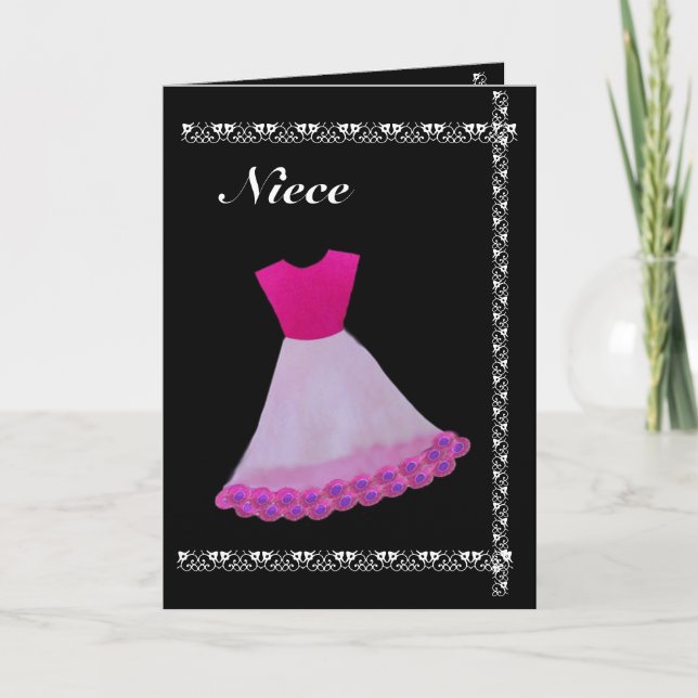 Invitation Demoiselle d'Honneur Fleur PINK & WHITE (Devant)